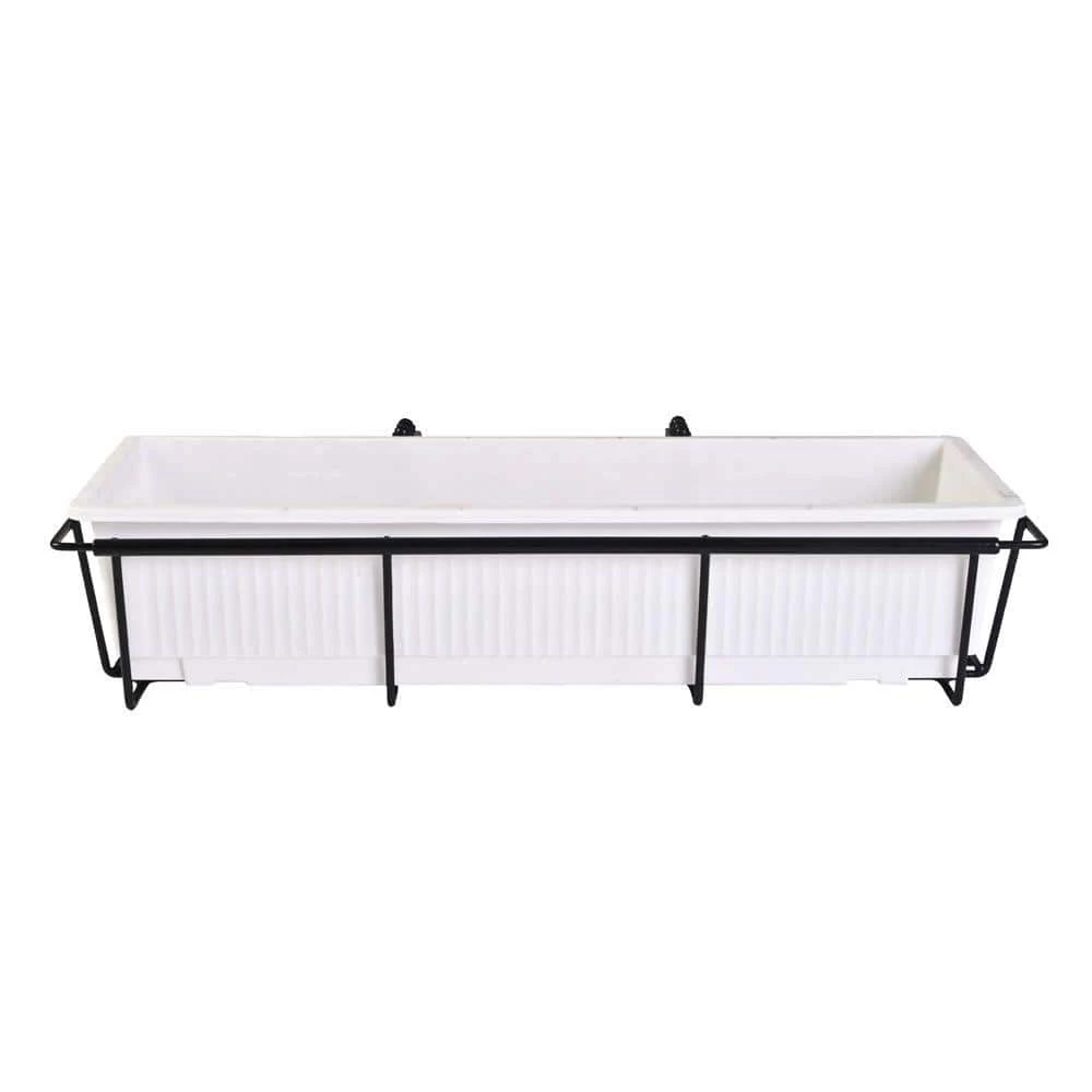 Gilbert & Bennett 24 in. Adjustable and Expandable Black Flower Box Holder - Image 2