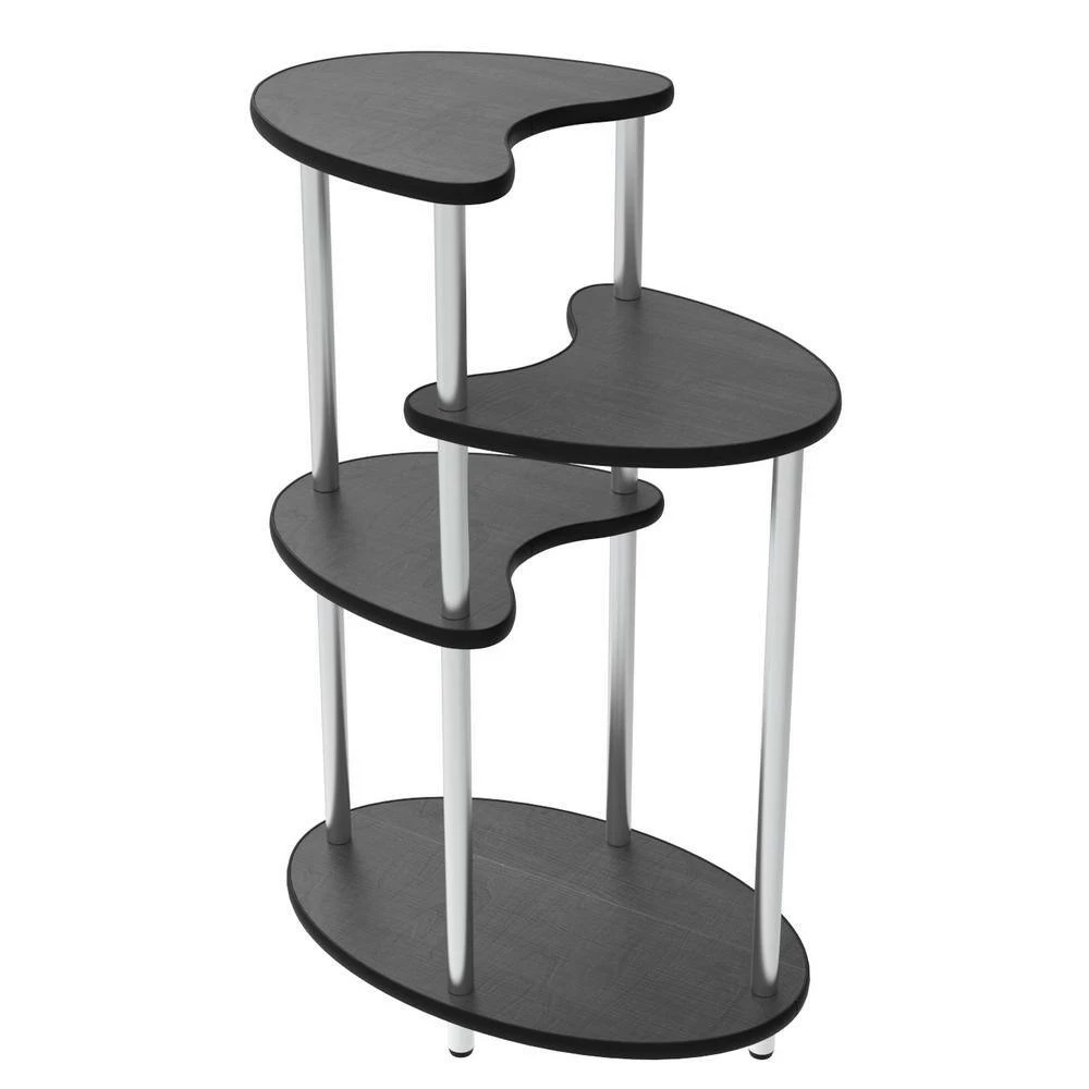 Maocao hoom 23.5 in.W x 36.6 in.H Outdoor Black Wooden Plant Stand(4-tiered) - Image 2