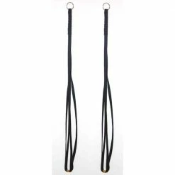 Primitive Planters 36 in. Black Fabric Plant Hangers (2-Pack)