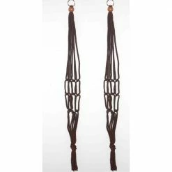 Primitive Planters 36 in. Polypropylene Brown Macrame Plant Hangers (2-Pack)