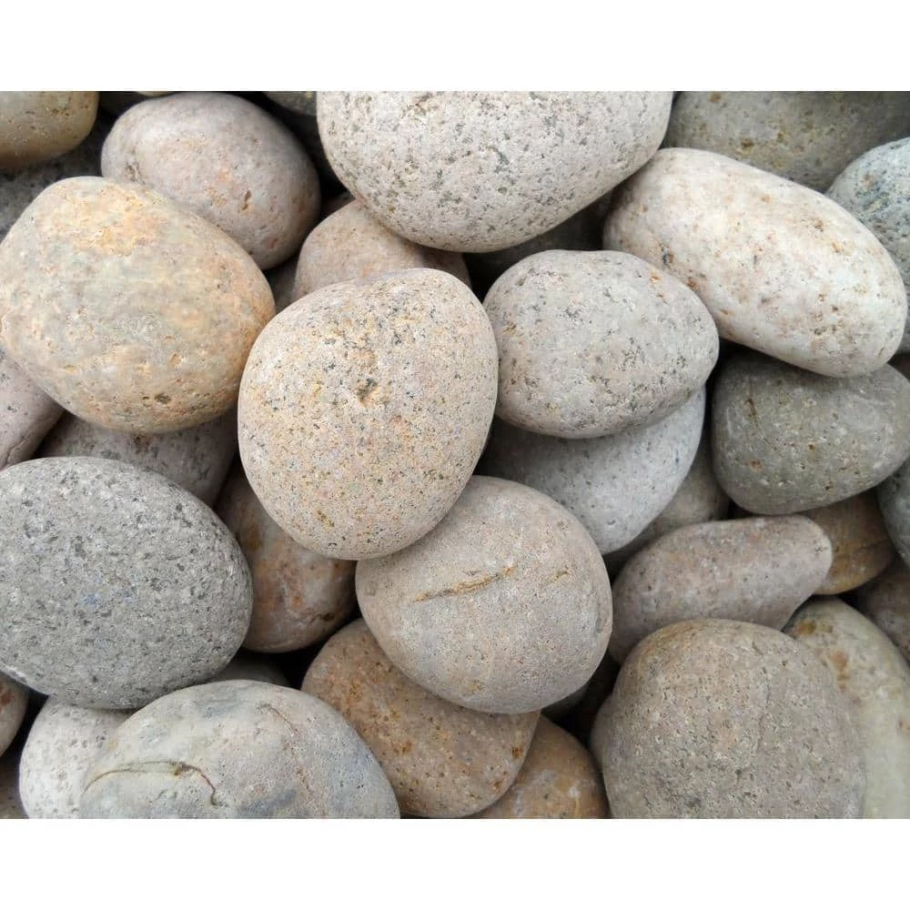 Butler Arts 1 in. to 3 in. Medium Buff Mexican Beach Pebble (500 lbs. Mini Sack)