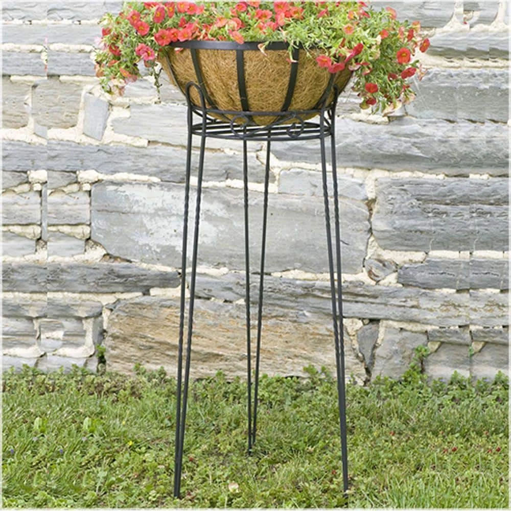 Gilbert & Bennett 30 in. Canterbury Scroll Top Metal Plant Stand - Image 4