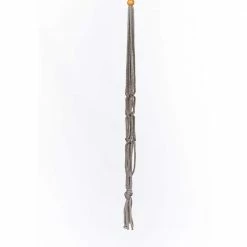 Primitive Planters 30 in. Gray Polypropylene Macrame Plant Hanger