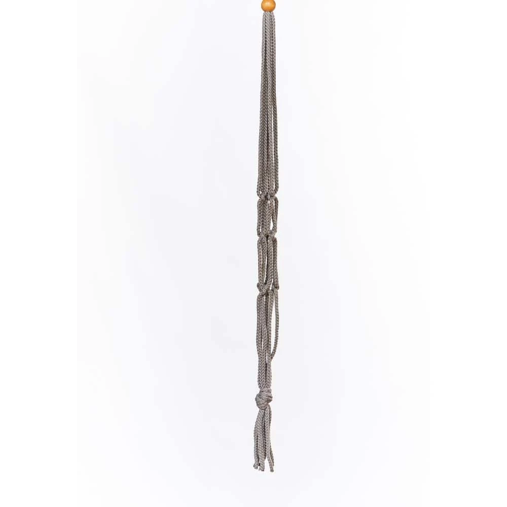 Primitive Planters 30 in. Gray Polypropylene Macrame Plant Hanger