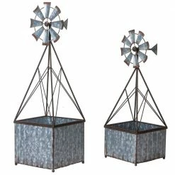 Seasonal Abode Inc Jessie 24 in. x 9 in. x 9 in. Gray Iron Window Boxes and Troughs