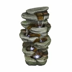 Maocao hoom 5-Tier Outdoor Water Fountain with LED