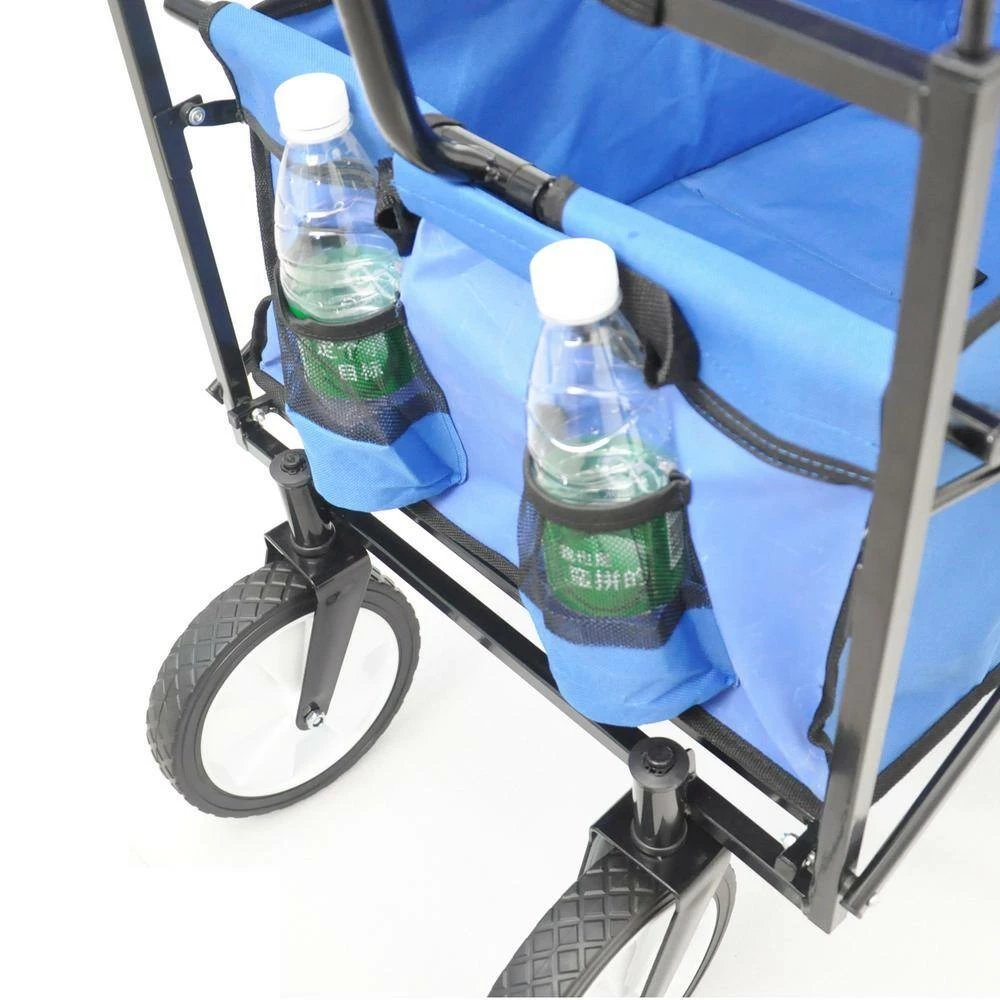 Maocao hoom Blue 3.5 cu.ft. Steel Garden Cart - Image 4