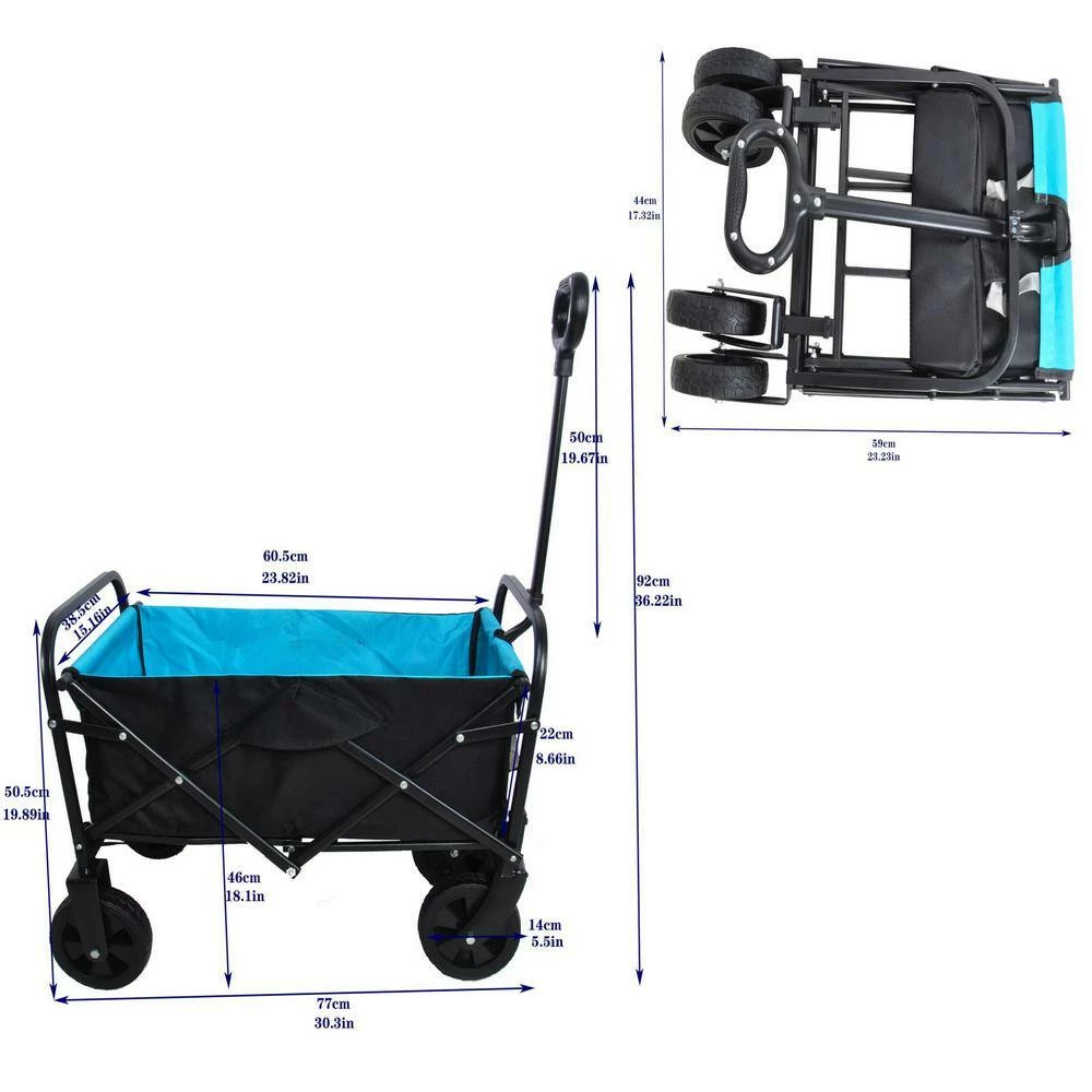 Maocao hoom 4 cu. ft. Steel Folding Garden Cart - Image 7