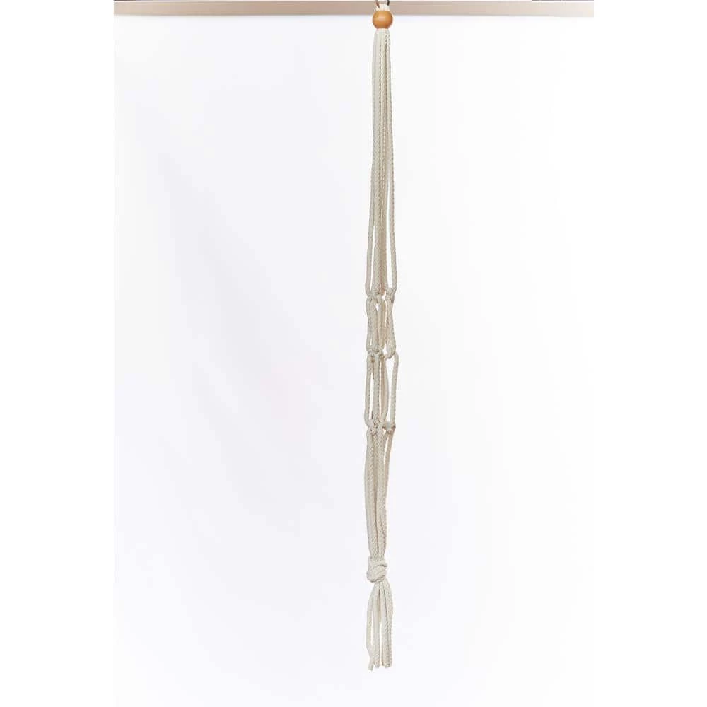 Primitive Planters 36 in. Off White Polypropylene Macrame Plant Hanger