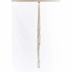Primitive Planters 30 in. Off White Polypropylene Macrame Plant Hanger