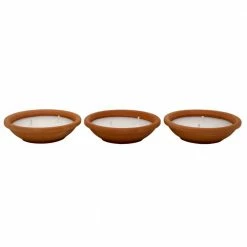 PATIO ESSENTIALS 3 oz. Citronella Candle Terracotta Dish (3-Pack)