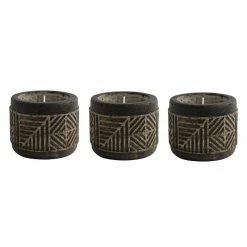 PATIO ESSENTIALS 6 oz. Aztec-Inspired Carved Citronella Candle (3-Pack)