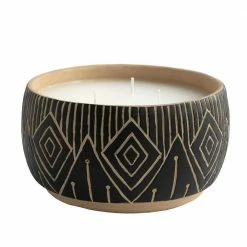 PATIO ESSENTIALS 25 oz. Aztec-Inspired 3 Wick Citronella Candle
