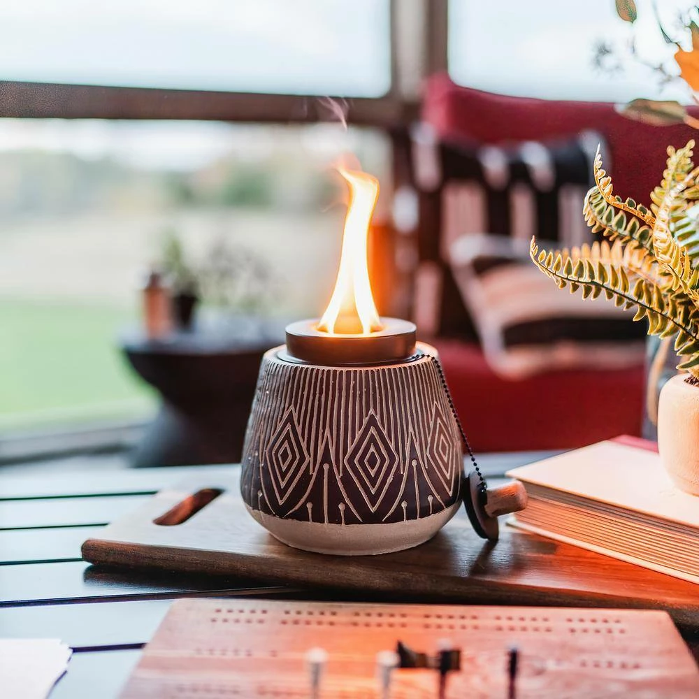 PATIO ESSENTIALS Aztec Black Tabletop Torch (2-Pack) - Image 3