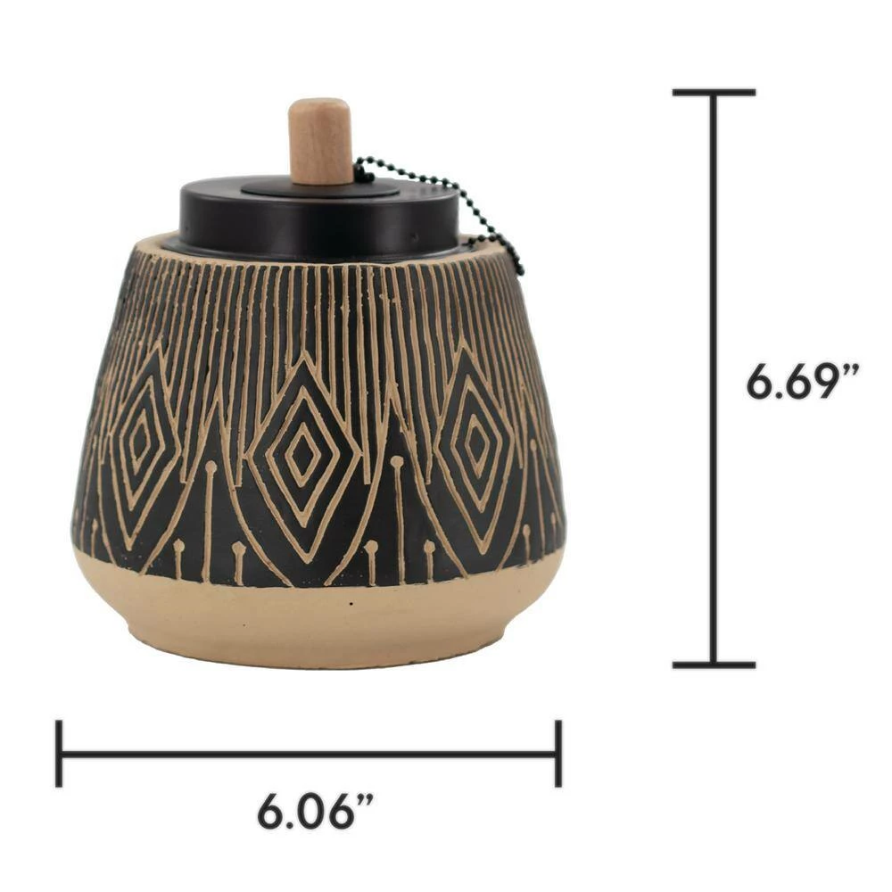PATIO ESSENTIALS Aztec Black Tabletop Torch (2-Pack) - Image 2