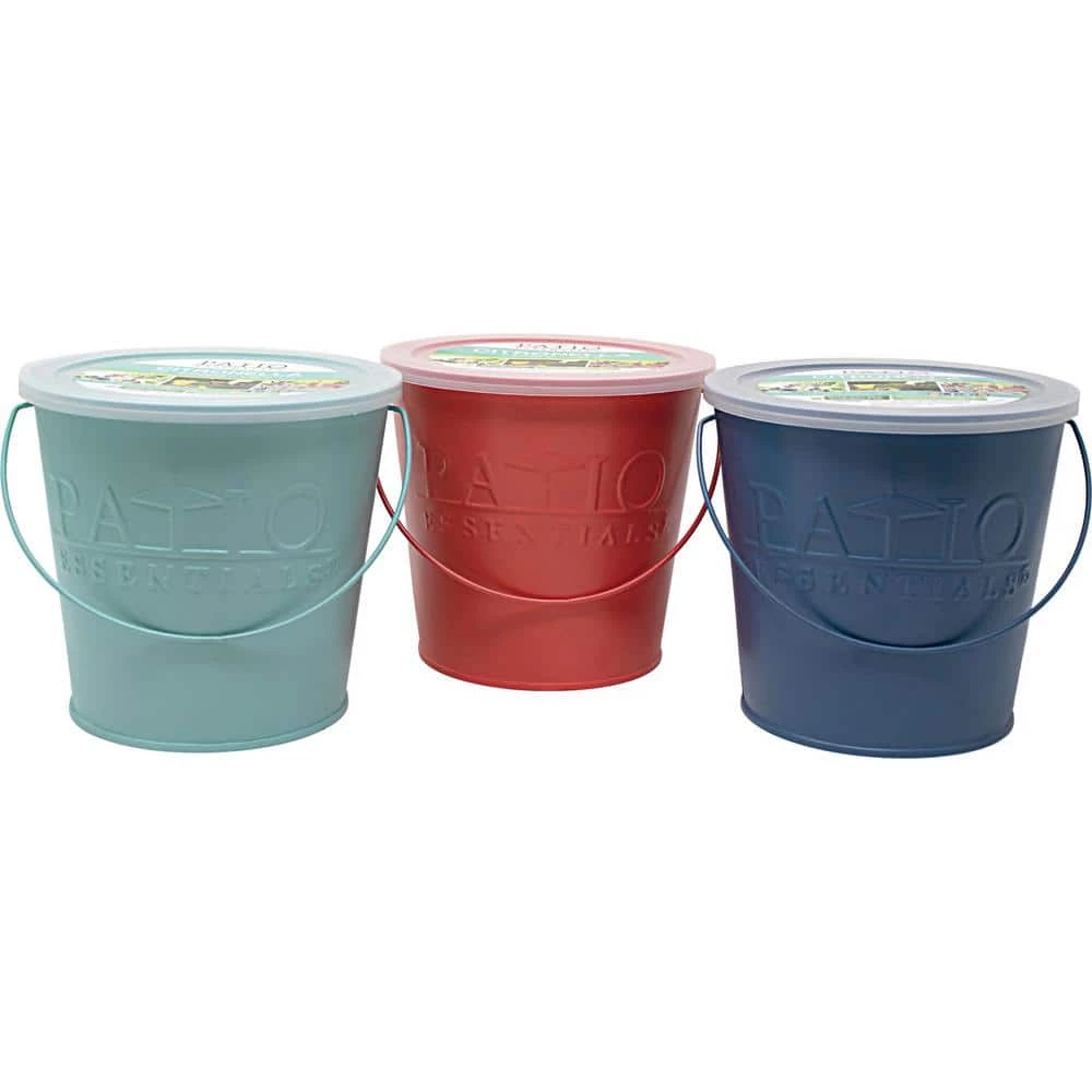 PATIO ESSENTIALS 17 oz. Citronella Painted Bucket