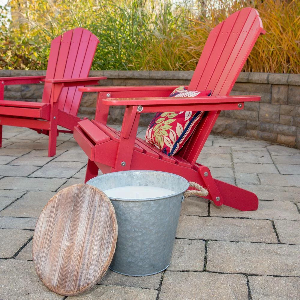 PATIO ESSENTIALS 132 oz. Citronella Galvanized Bucket Candle - Image 4