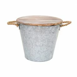 PATIO ESSENTIALS 132 oz. Citronella Galvanized Bucket Candle