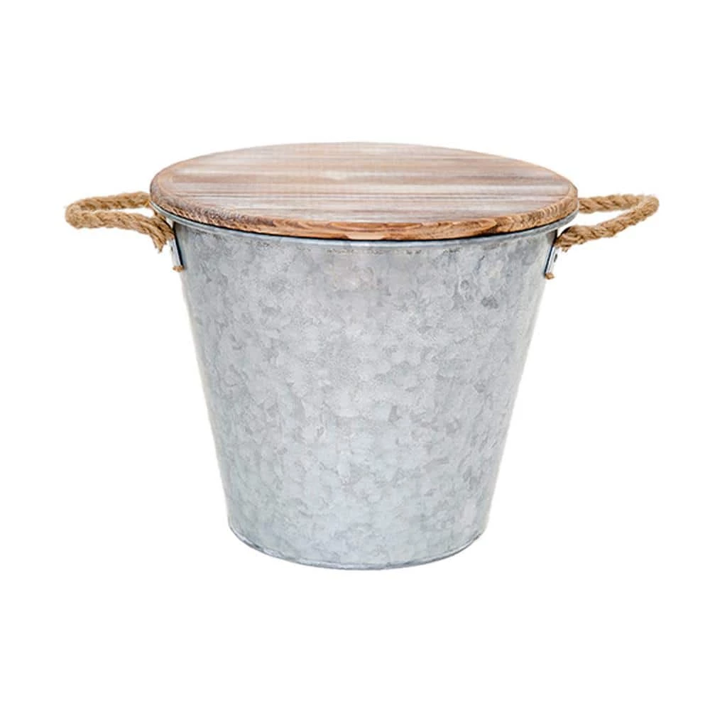PATIO ESSENTIALS 132 oz. Citronella Galvanized Bucket Candle