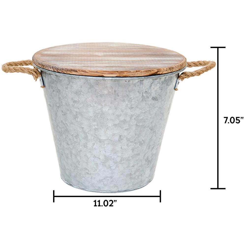 PATIO ESSENTIALS 132 oz. Citronella Galvanized Bucket Candle - Image 2