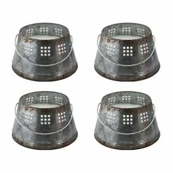 PATIO ESSENTIALS 24 oz. Triple Wick Citronella Candle Rustic Metal (4-Pack)