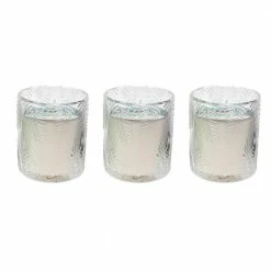 PATIO ESSENTIALS 7 oz. Palm Print Citronella Glass Candle (3-Pack)