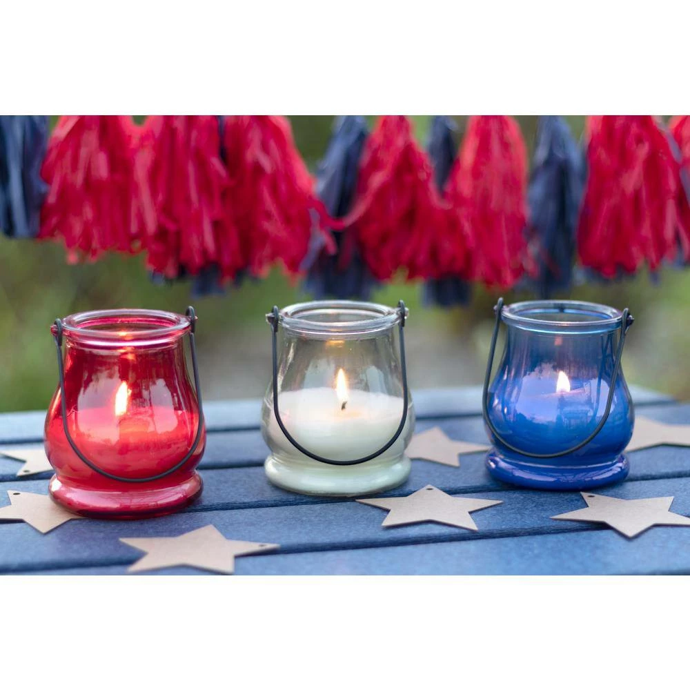 PATIO ESSENTIALS 5 oz. Patriotic Glass Lantern Set (3-Pack) - Image 4