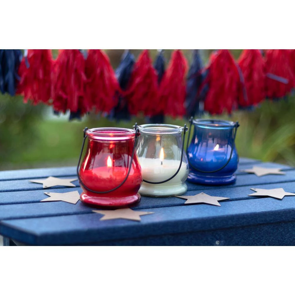 PATIO ESSENTIALS 5 oz. Patriotic Glass Lantern Set (3-Pack) - Image 5