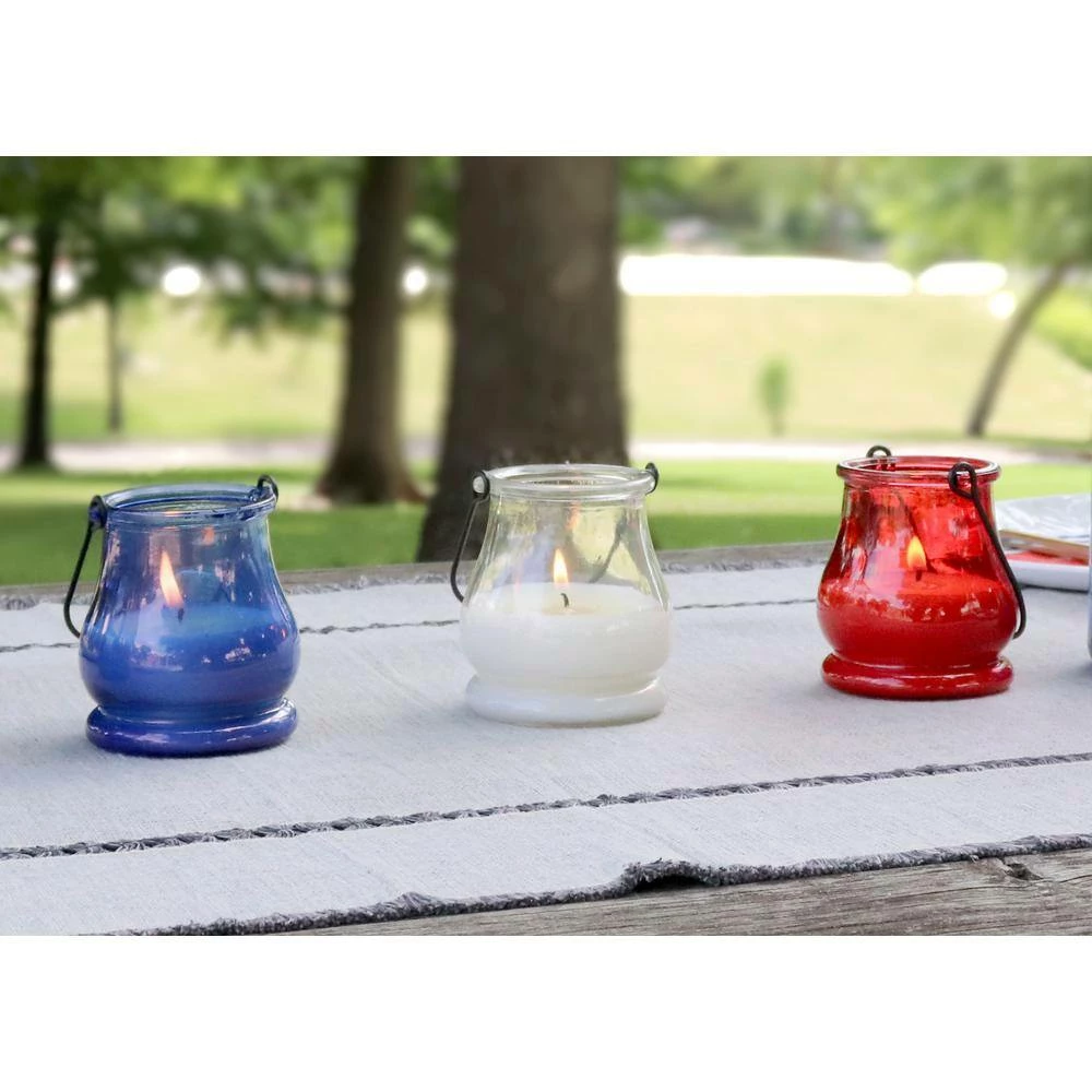 PATIO ESSENTIALS 5 oz. Patriotic Glass Lantern Set (3-Pack) - Image 6