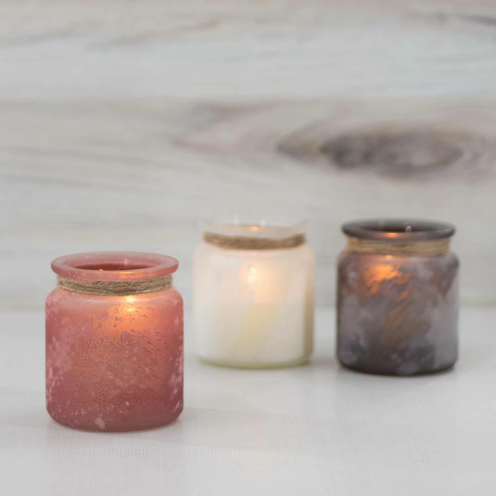 PATIO ESSENTIALS 5 oz. Glass Citronella Sea Salt Candle and Rope Accent (3-Pack) - Image 3