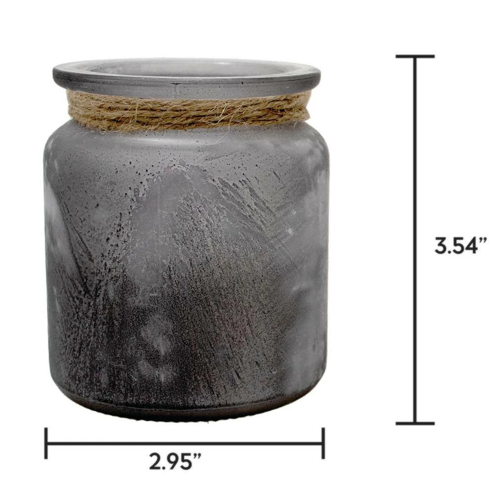 PATIO ESSENTIALS 5 oz. Glass Citronella Sea Salt Candle and Rope Accent (3-Pack) - Image 2