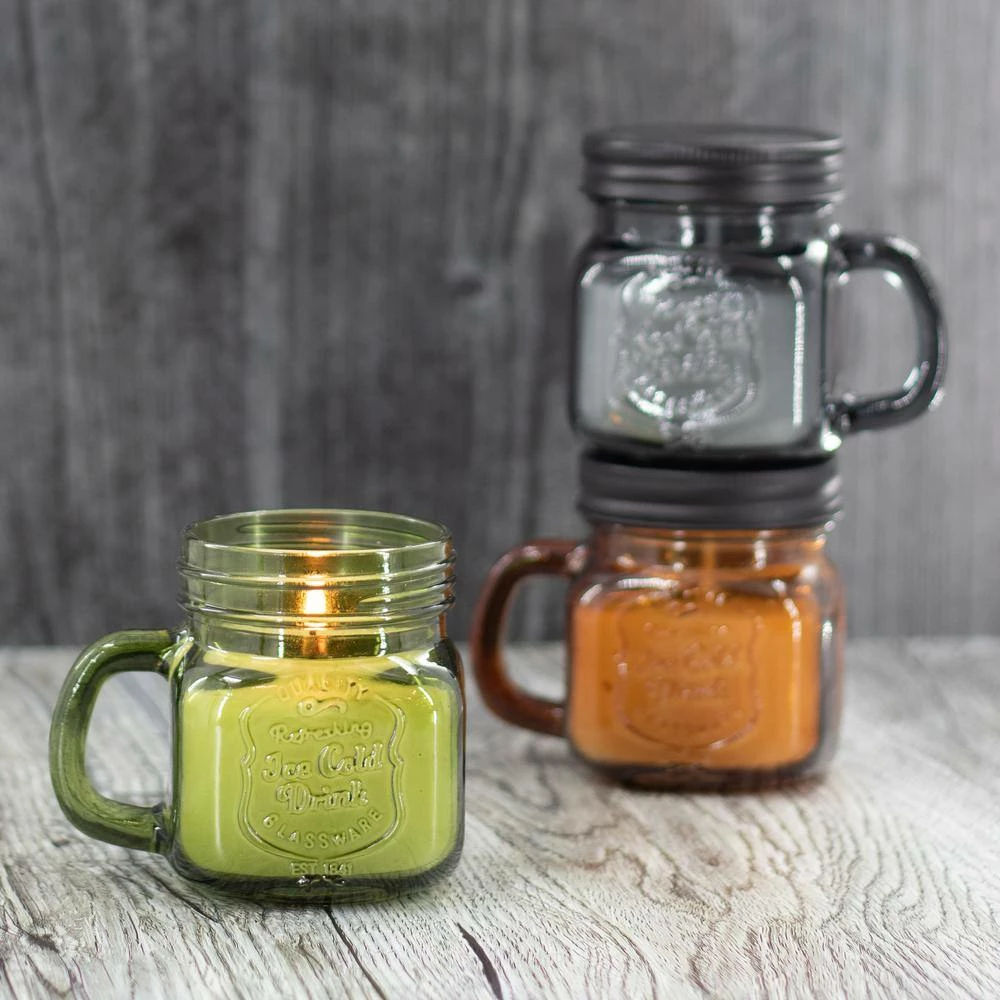 PATIO ESSENTIALS 5 oz. Citronella Mini Glass Mason Jar Candle - Image 3