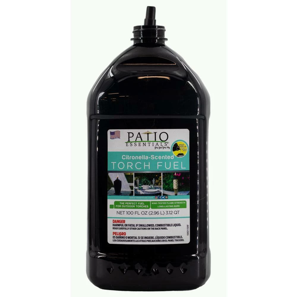 PATIO ESSENTIALS 100 oz. Citronella-Scented Torch Fuel With Pop Up Spout, 2-Pack - Image 2