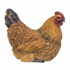Seasonal Abode Inc Ricson Brown Polystone Hen
