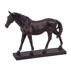 Seasonal Abode Inc Julius Brown Resin Rustic Horse on Base