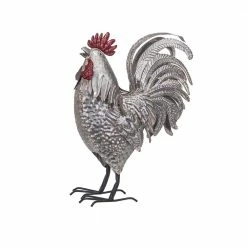 Seasonal Abode Inc Altasia Antique Gray Iron Rooster