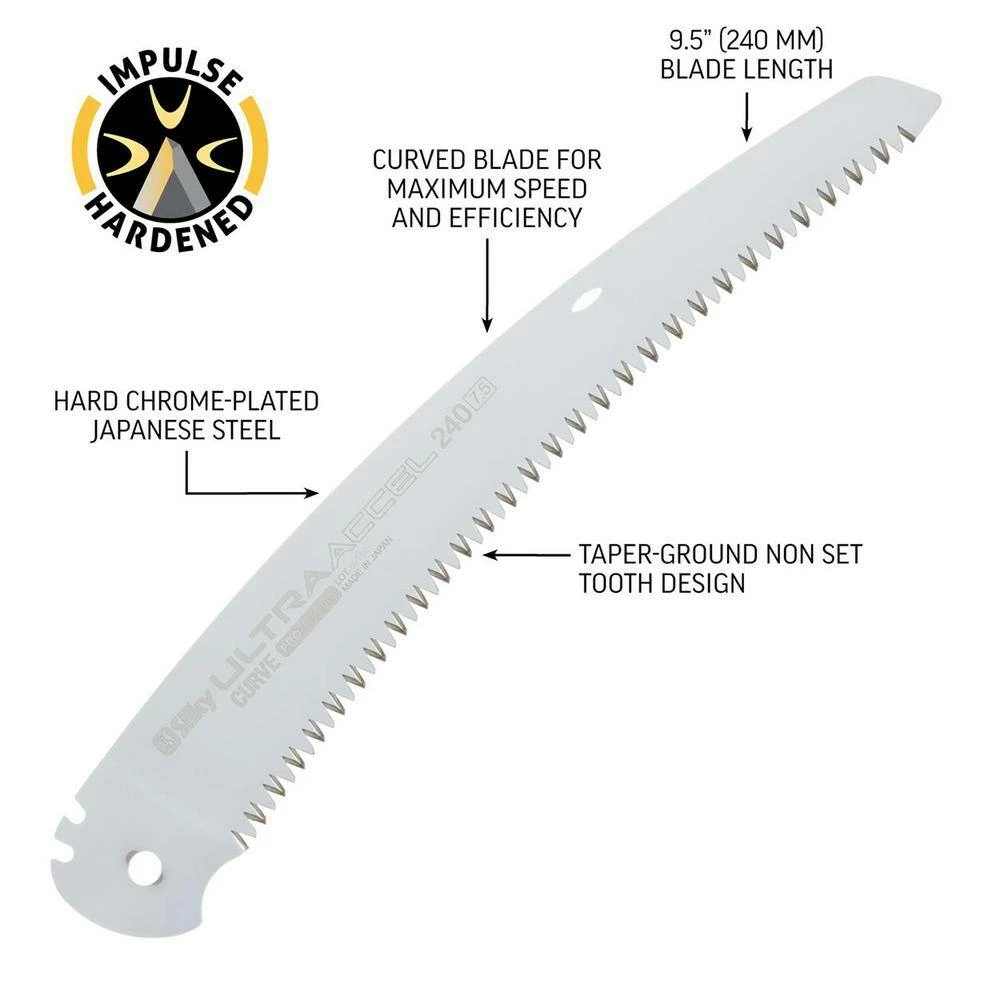 Silky Ultra Accel 9.5 in. Curved Folding Saw Replacement Blade - Image 3