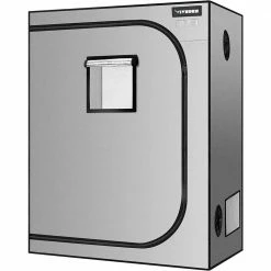 VIVOSUN 4 ft. x 2 ft. Gray Grow Tent with 19 mm Poles, Observation Window and Floor Tray