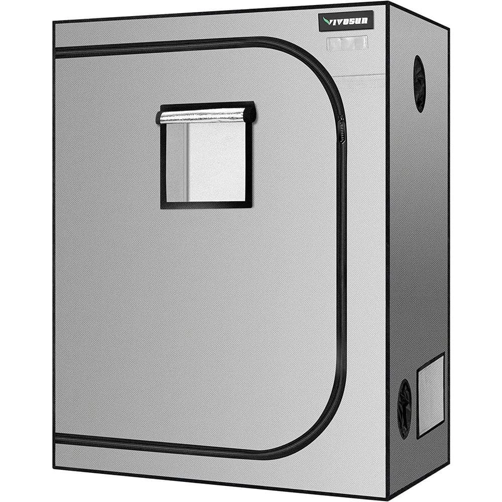 VIVOSUN 4 ft. x 2 ft. Gray Grow Tent with 19 mm Poles, Observation Window and Floor Tray