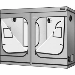 VIVOSUN 8 ft. x 4 ft. Gray Grow Tent with 22 mm Poles, Observation Window and Floor Tray