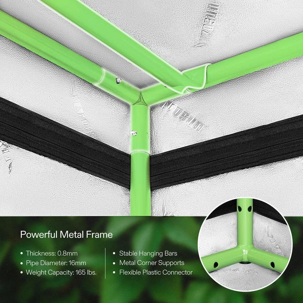 VIVOSUN 3 ft. x 1.5 ft. High Reflective Mylar Grow Tent with Observation Window and Floor Tray - Image 4
