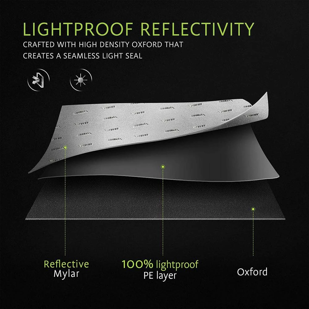 VIVOSUN 5 ft. L x 4 ft. L 2 in 1 Mylar Reflective Grow Tent for Indoor Growing System - Image 3