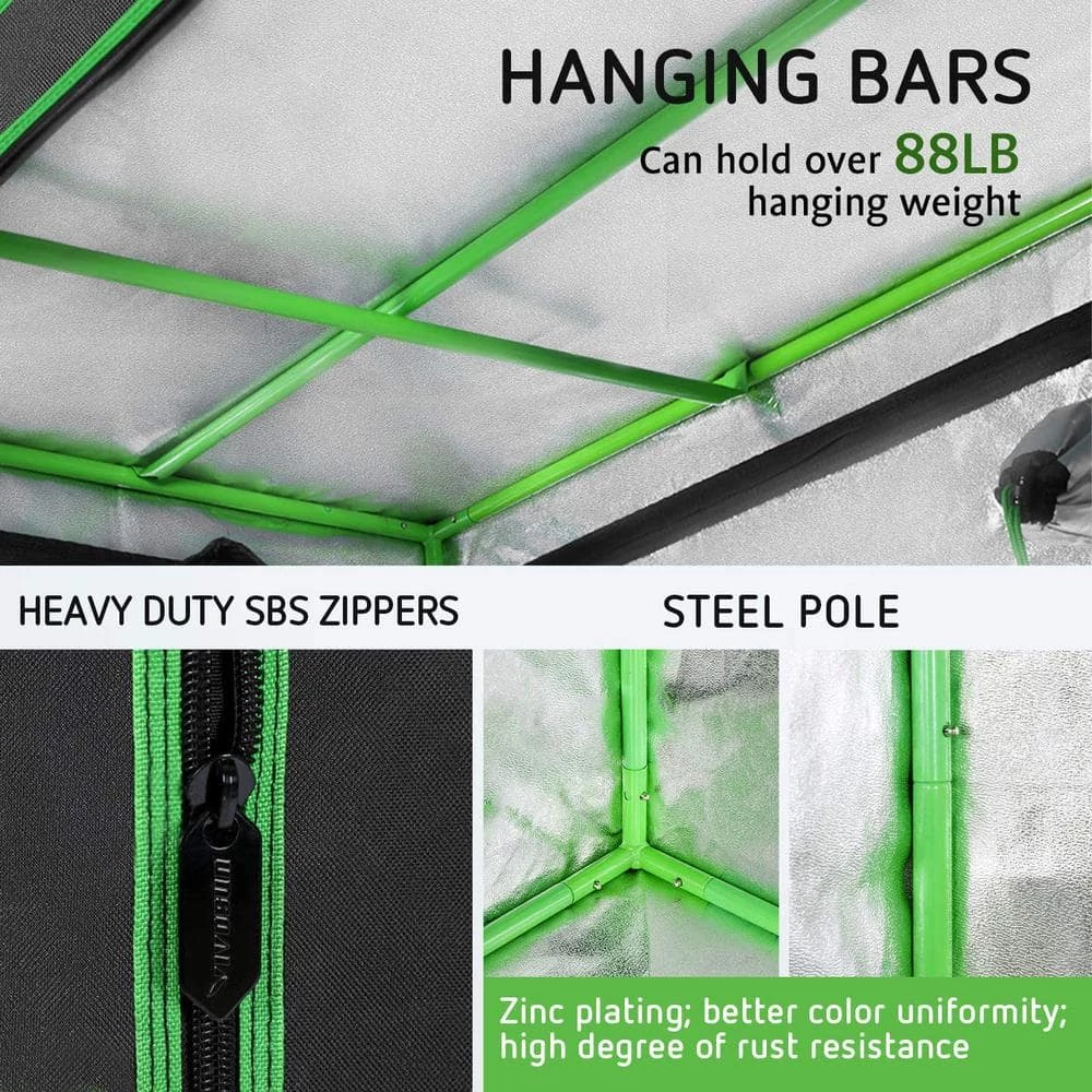 VIVOSUN 3 ft. L x 2 ft. L 2-in-1 Mylar Reflective Grow Tent for Indoor Hydroponic Growing System - Image 7