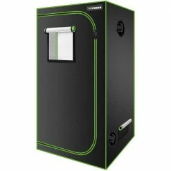VIVOSUN 3 ft. x 3 ft. Mylar Hydroponic Grow Tent with Observation Window and Floor Tray