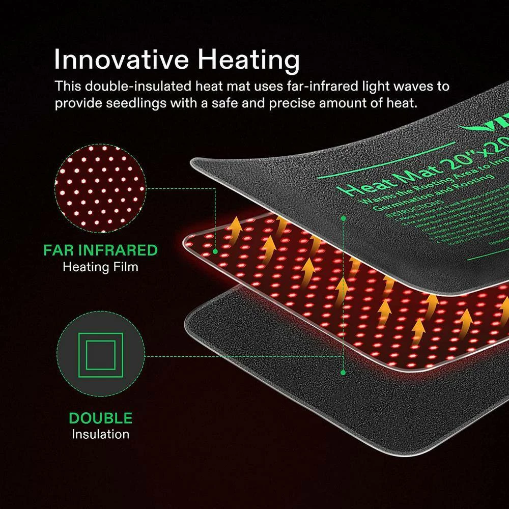 VIVOSUN 20 in. x 20.75 in. Durable Waterproof Seedling Heat Mat - Image 3
