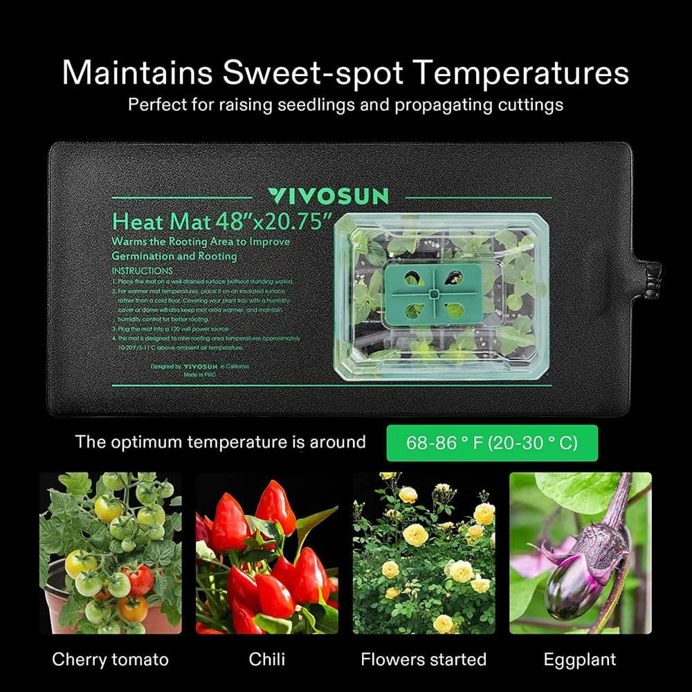 VIVOSUN 48 in. x 20.75 in. Durable Waterproof Seedling Heat Mat - Image 6