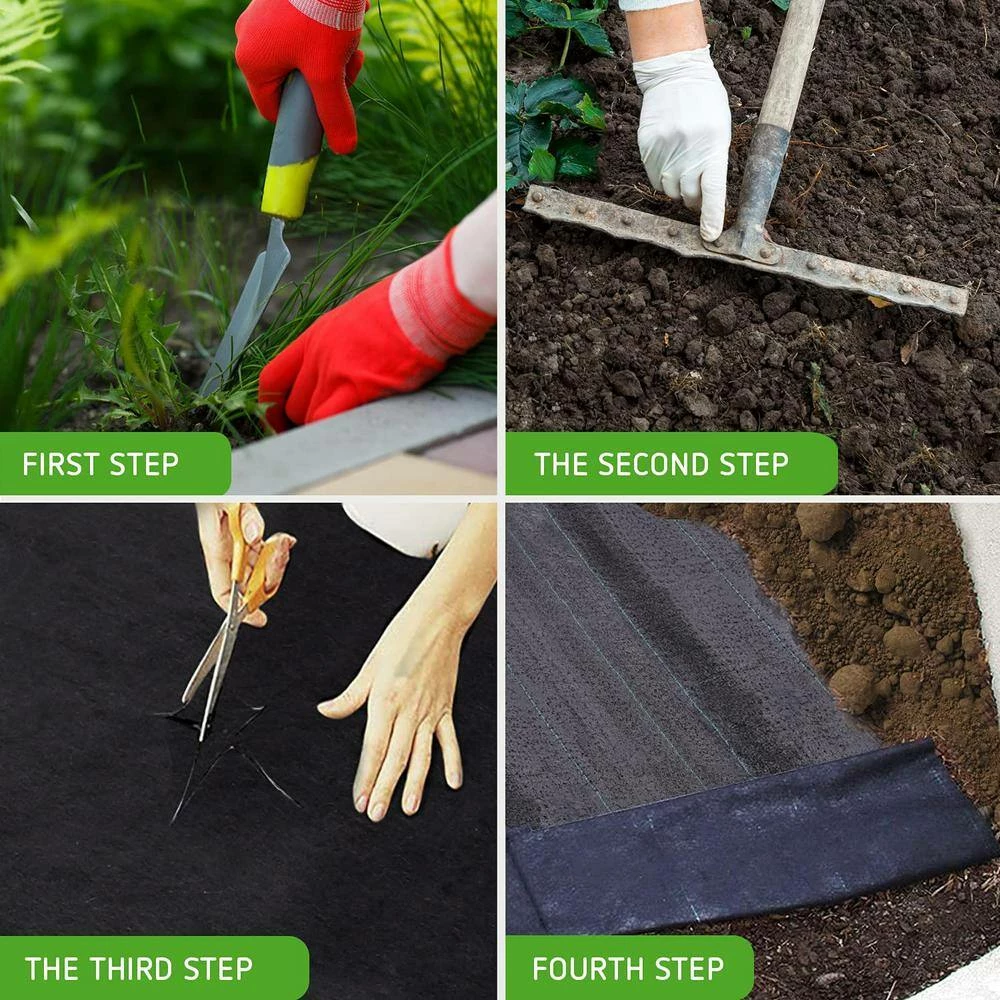 VIVOSUN 3 ft. x 100 ft. Barrier Landscape Fabric used for Flower Bed, Patio, Orchard, and Playground - Image 6