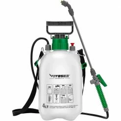 VIVOSUN 1 Gal. Pump Pressure Sprayer with 3 Water Nozzles and Adjustable Shoulder Strap
