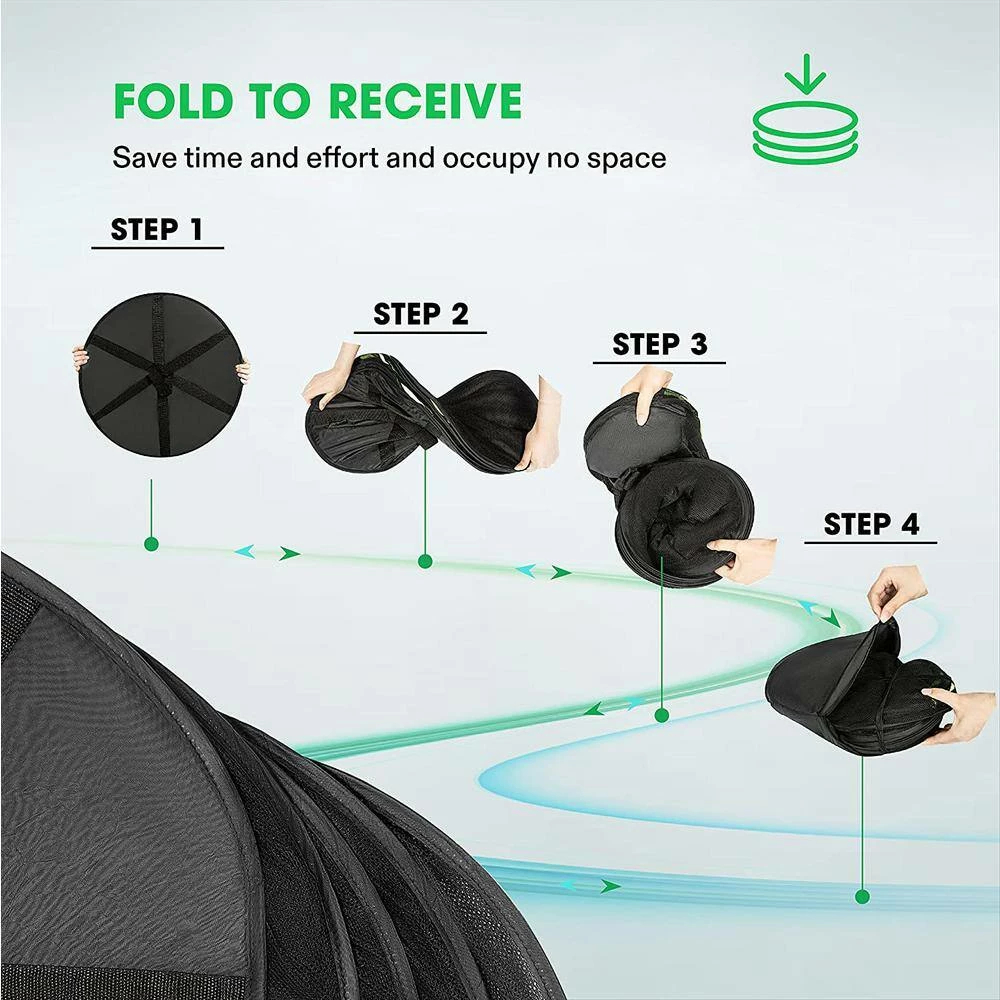 VIVOSUN 6-Layer Hanging Mesh Drying Rack with Green Zippers for Dehydrating - Image 6
