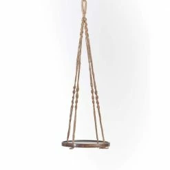 Primitive Planters 36 in. Jute Wooden Shelf Hanger